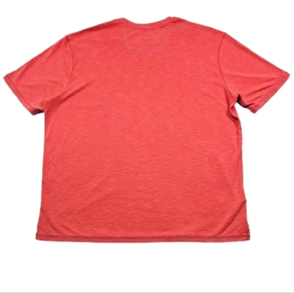 Tommy‎ Bahama Shirt Mens Medium Red Tencel Lyocell Short Sleeve Ventilated